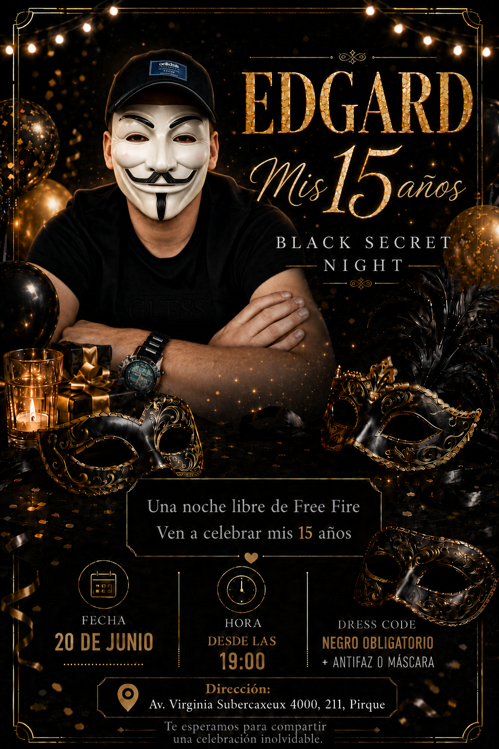Invitación de cumpleaños de Edgard — Mis 15 años